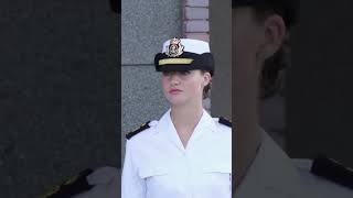 New Princess Leonor at the Navy princess leonor leonora foryou spanishroyalfamily [upl. by Aura]