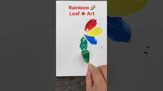 DIY Rainbow 🌈 Leaf 🍁🍂 Art art shorts DIY creative [upl. by Lorolla]