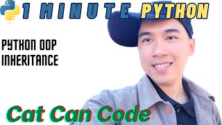 1 Minute Python  OOP Inheritance  Cat Can Code [upl. by Asreht]