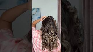 Part 2  results  heatless curls🌟easy hairstyles🍂 [upl. by Kallista]