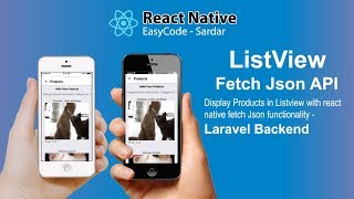 2 React Native Listview  Fetch Products Json API  Mobile app development using React Native [upl. by Obellia]