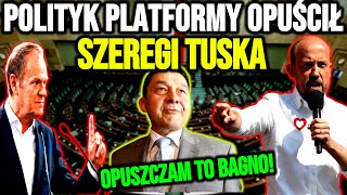 ZASKAKUJĄCA SYTUACJA W PARTII TUSKA ZASŁUŻONY POLITYK OPUŚCIŁ PLATFORMĘ OBYWATELSKĄ [upl. by Allesiram]