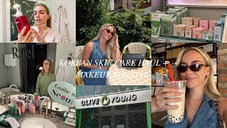 KOREAN SKINCARE HAUL  MAKEUP ROUTINE [upl. by Odel248]