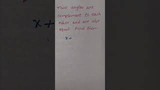 complementary anglesmaths for competitive exams Simple maths [upl. by Ralyks]