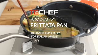 TECHEF  Frittata and Omelette Pan Double Sided Folding Egg Pan [upl. by Ardnuassak305]