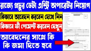 রাজ্য জুড়ে প্রচুর ডেটা এন্ট্রি নিয়োগ  WB Govt Data Entry Operator Recruitment 2024 DEO Job 2024 [upl. by Enomaj955]