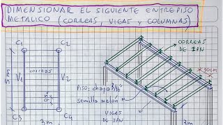 Cálculo de Entrepiso Metálico con LRFD Ej N°4 [upl. by Ezzo]