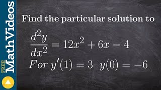 Find the particular solution given the conditions and second derivative [upl. by Arehsat]