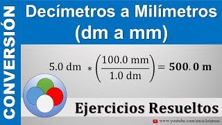 DECÍMETROS A MILÍMETROS dm a mm [upl. by Altis]