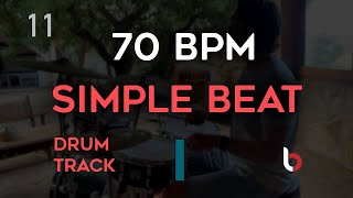 70 BPM Drum Beat  Simple Straight [upl. by Egroej]