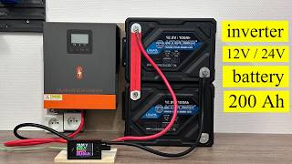 how to install 12V24V inverter a home solar energy storage system ACOPower LiCube [upl. by Gypsy873]