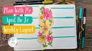 Plan With Me April Weekly Layout 2024 [upl. by Aenahs]