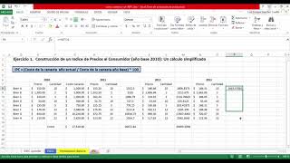 Ejercicio Indice de Precios al Consumidor INPC [upl. by Aremus]