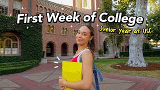 FIRST WEEK OF COLLEGE 📓 new classes grwm USC film school junior year [upl. by Ettenoj]