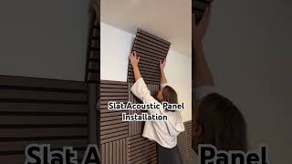 Slat Acoustic Panel Installation acousticpanels soundproofing homedecor interiordesign acoustic [upl. by Niras]