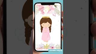 👼📲Crea INVITACIONES ANIMADAS BAUTIZO para enviar por WhatsApp 🤩🆓EDITABLE GRATIS [upl. by Monie]