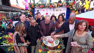 Diwali Times Square Lights Countdown NYC October 19 2024 Part 2 of 3 [upl. by Alracal85]