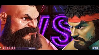 Street Fighter 6 online player vs player gameplay Zangief fights Ryu [upl. by Elephus]