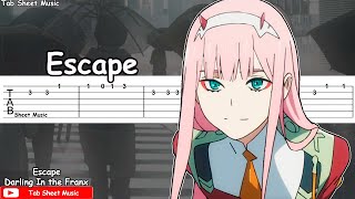 Darling In the Franxx ED 5  Escape Guitar Tutorial  TAB [upl. by Lav]