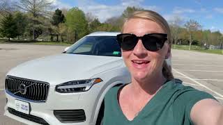 2022 Volvo XC90 T5 Momentum in Crystal White Metallic  Walkaround with Heather [upl. by Ylatan]