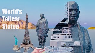 How The Worlds Tallest Statue Was Built  The Statue of unity  3D AnimationLearnfromthebase [upl. by Ediva]