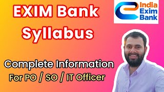 EXIM Bank Exam Syllabus  Financial Awareness  Computer Knowledge [upl. by Uriah]