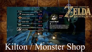 Zelda Breath Of The Wild Kilton Monster Shop Dark Link Merchant [upl. by Adaline]