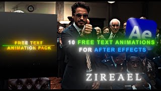 Free Text Animation Pack For 30000 Subscribers  After Effects  Zireael [upl. by Avlis783]