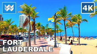 4K Fort Lauderdale Florida USA  Spring Break Walking Tour Vlog amp Vacation Travel Guide 🎧 [upl. by Asirap]