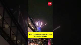 Happy New Year New Zealand rings in 2024 with spectacular fireworks and celebrations [upl. by Wey]