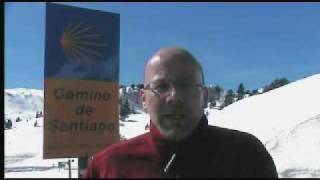 Jakobsweg live in Spanien  Schnee am Somport Pass [upl. by Griffith]