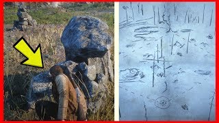 TREASURE FOUND IN RED DEAD REDEMPTION 2 Treasure Map 2 Location [upl. by Ochs]