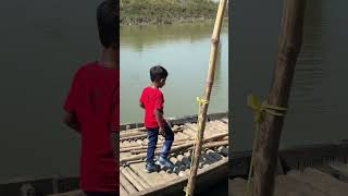 Chhotu cycle rakhkar Nadi Ka use Paar JCB chalane Chala Gaya youtube trending shorts video [upl. by Alejna]