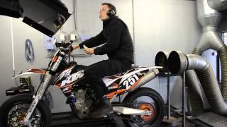 Dynojet testrun KTM 450 SMR Klijnstra Motoren [upl. by Arammat]