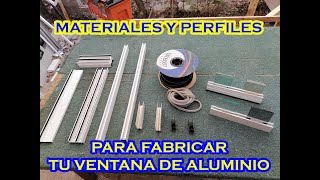 MATERIALES Y PERFILES PARA VENTANA DE 3 PULGADAS [upl. by Sotos]