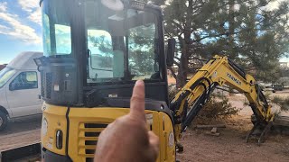 Replace slider glass in mini excavator [upl. by Ailesor]