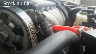 Honda Accord 24 2005 stock air filter vs cold air intake [upl. by Thor]