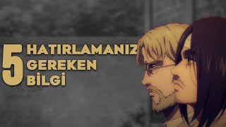 Final sezonundan önce hatırlamanız gereken 5 bilgi  Attack on Titan [upl. by Jarvey]