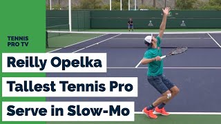 Reilly Opelka Serve SlowMo 140mph  2019 [upl. by Roter]