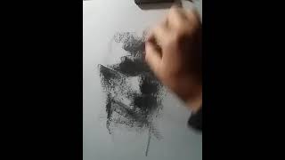 El debil eres tu carboncillo art drawing sketch arteabstracto painting arte [upl. by Yretsym]