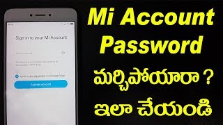 how to unlock mi account without passwordHow to Remove Mi accountMi Cloud Account in telugu [upl. by Marcin732]