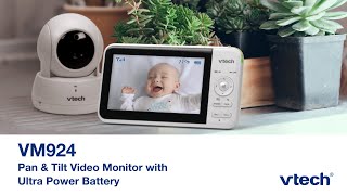 VM924 5quot Video Baby Monitor with Pan amp Tilt and Ultra Power Battery [upl. by Ardnyk]