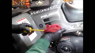 Polaris Sportsman oil change [upl. by Sone]