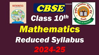 Class 10 Maths Syllabus 202425  Reduced Syllabus  Old Vs New Book [upl. by Kenlee]