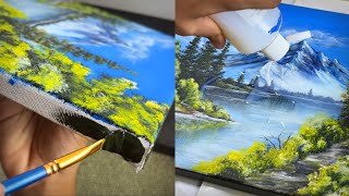 Varnishing an Acrylic Painting  How I paint Canvas edges  Earl’s Art [upl. by Risser]