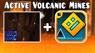 FE2 Active Volcanic Mines but in GEOMETRY DASH No Checkpoints [upl. by Beitris997]