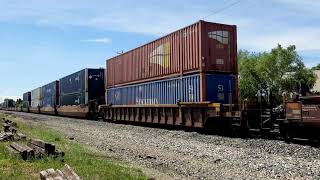 CSX SD70ACET4 leads CSX Q630 eastbound through Livonia Michigan with CSX Q630 [upl. by Robert]