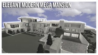 ROBLOX  Bloxburg 18mil Elegant Modern Mega Mansion Speedbuild  Part 13  Ellvoi [upl. by Anirdnaxela]