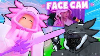 BF and GF Turn into PRO AXOLOTLS with FACECAM Roblox Bedwars [upl. by Hareehahs]