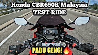 Honda CBR650R Malaysia  TEST RIDE  PADU GENG [upl. by Sudbury16]